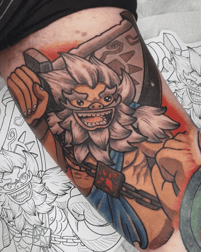 Daruk Happy Legend of Zelda Tattoo