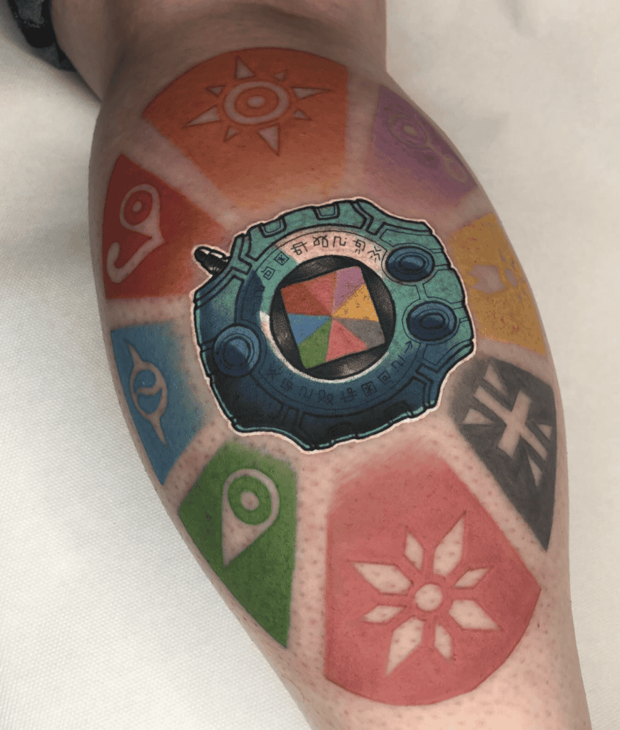 Digivice Elements Digimon Tattoo