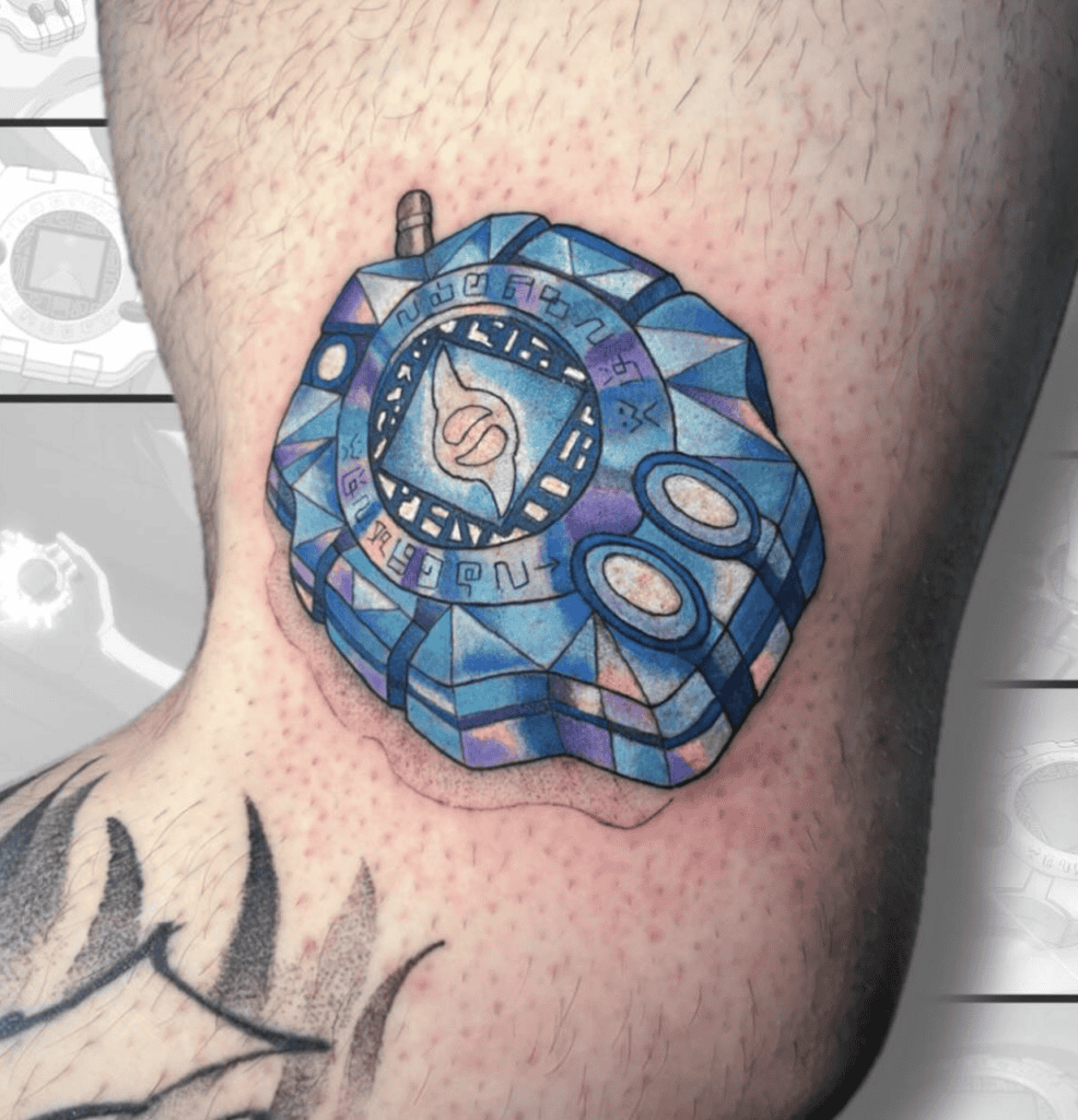 Digivice Ice Digimon Tattoo