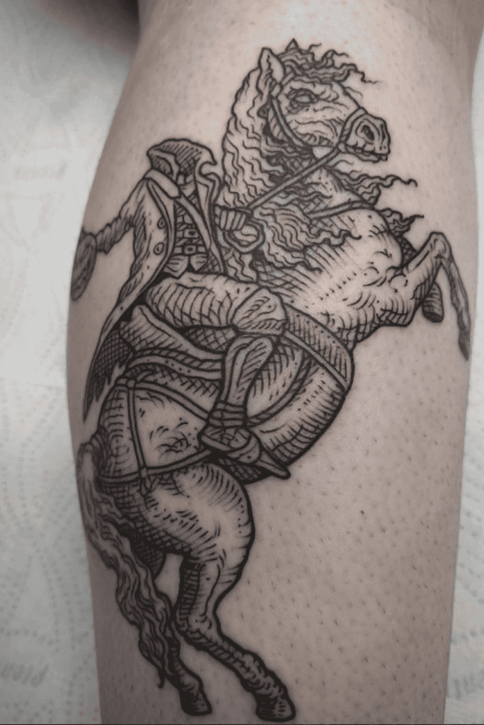 Dullahan Horse Celtic Mythology Tattoo