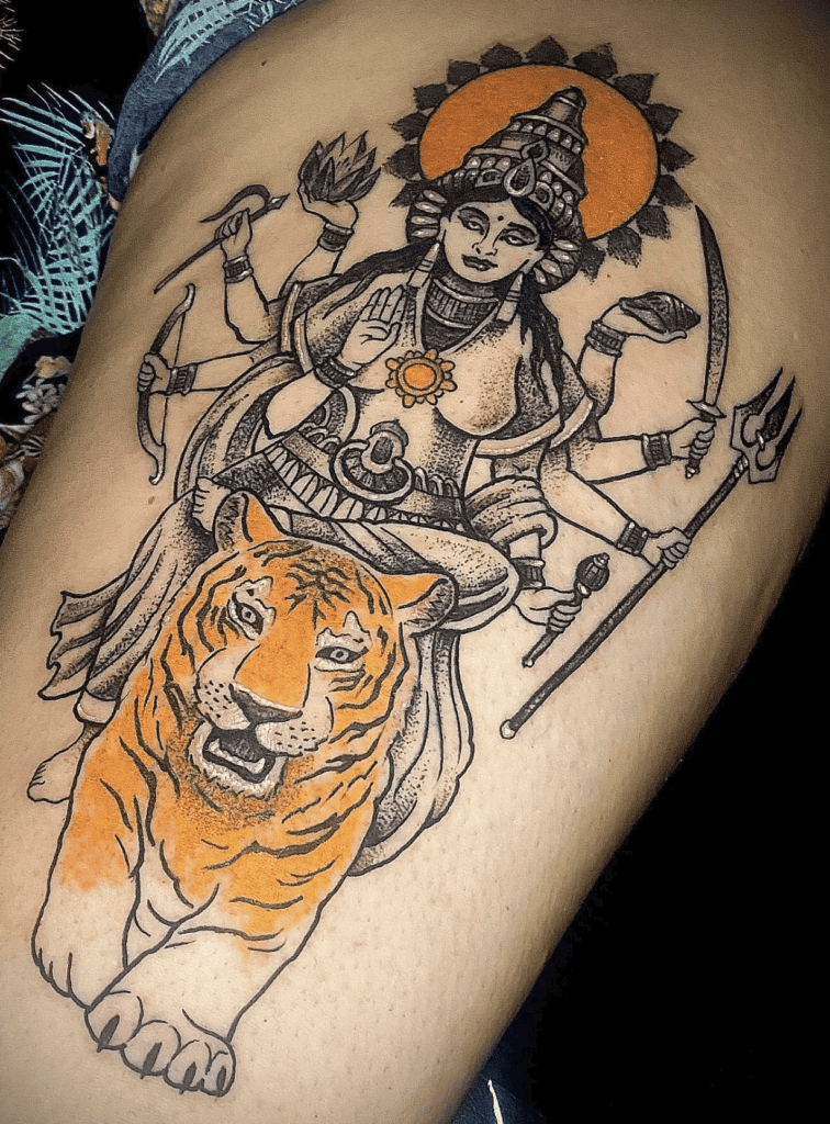 Durgha’s Tiger Prowl Tattoo