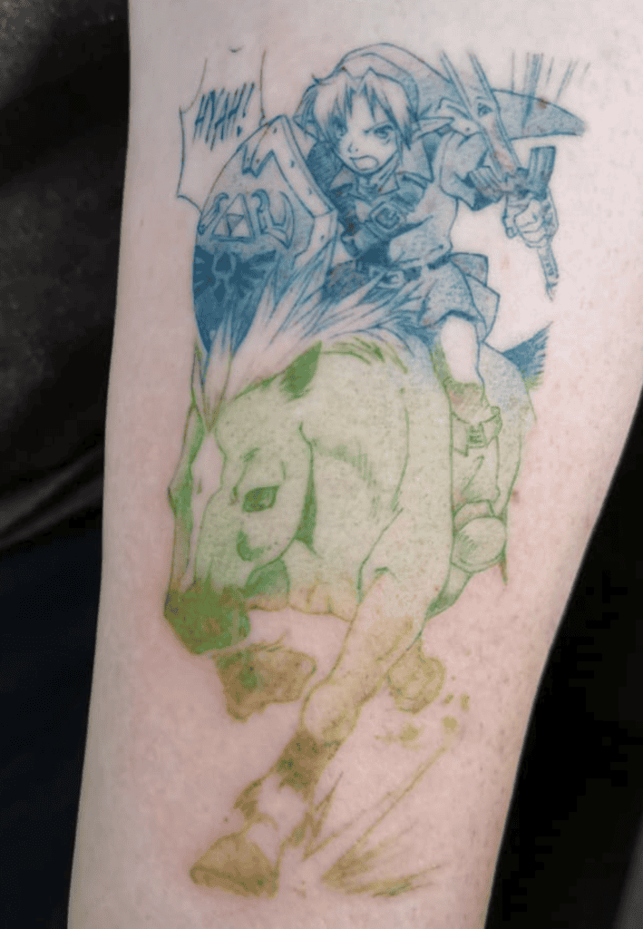 Epona Colour Legend of Zelda Tattoo