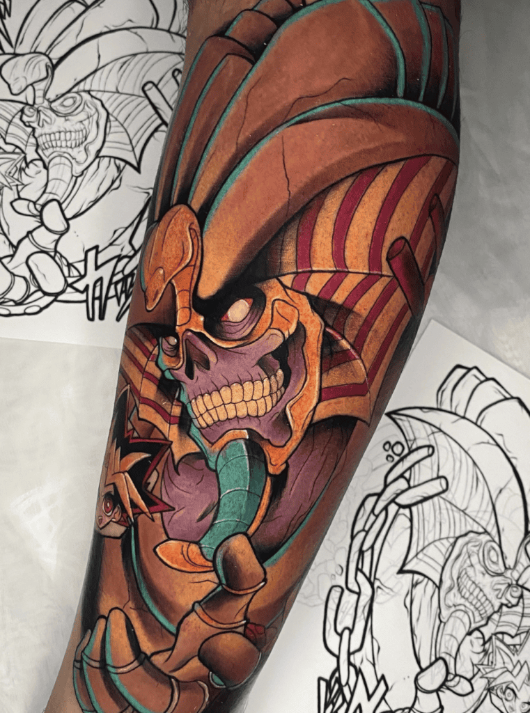 Exodia the Forbidden One Smile Yu-Gi-Oh! Tattoo
