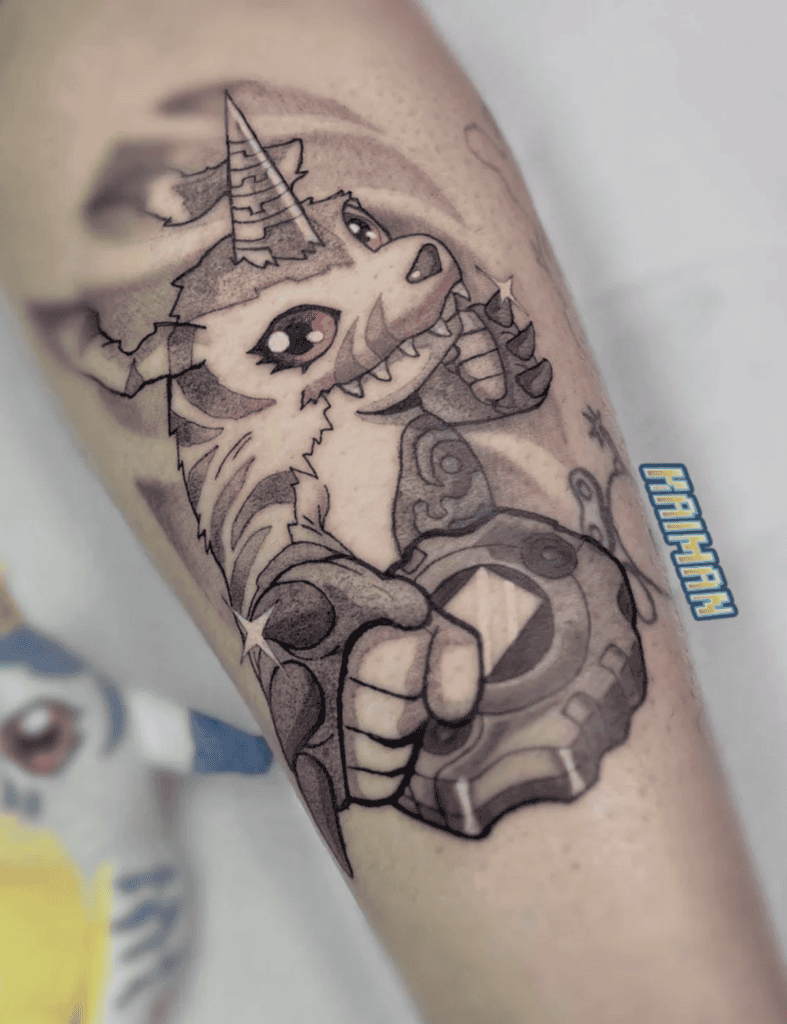 Gabumon Digivice Digimon Tattoo