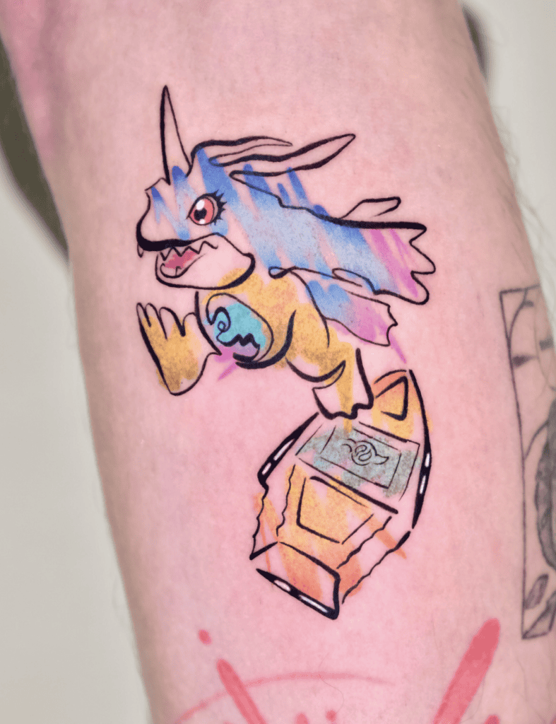 Gabumon Sketch Digimon Tattoo