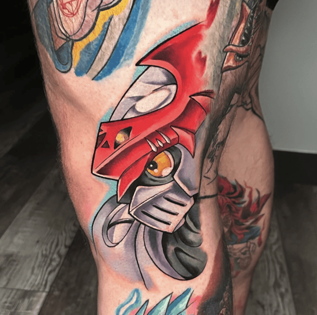 Gallantmon Head Digimon Tattoo