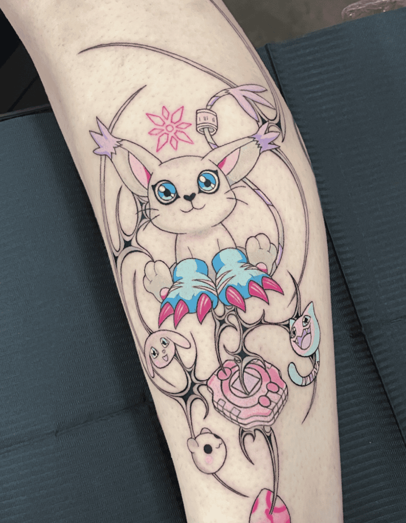 Gatomon Claws Digimon Tattoo