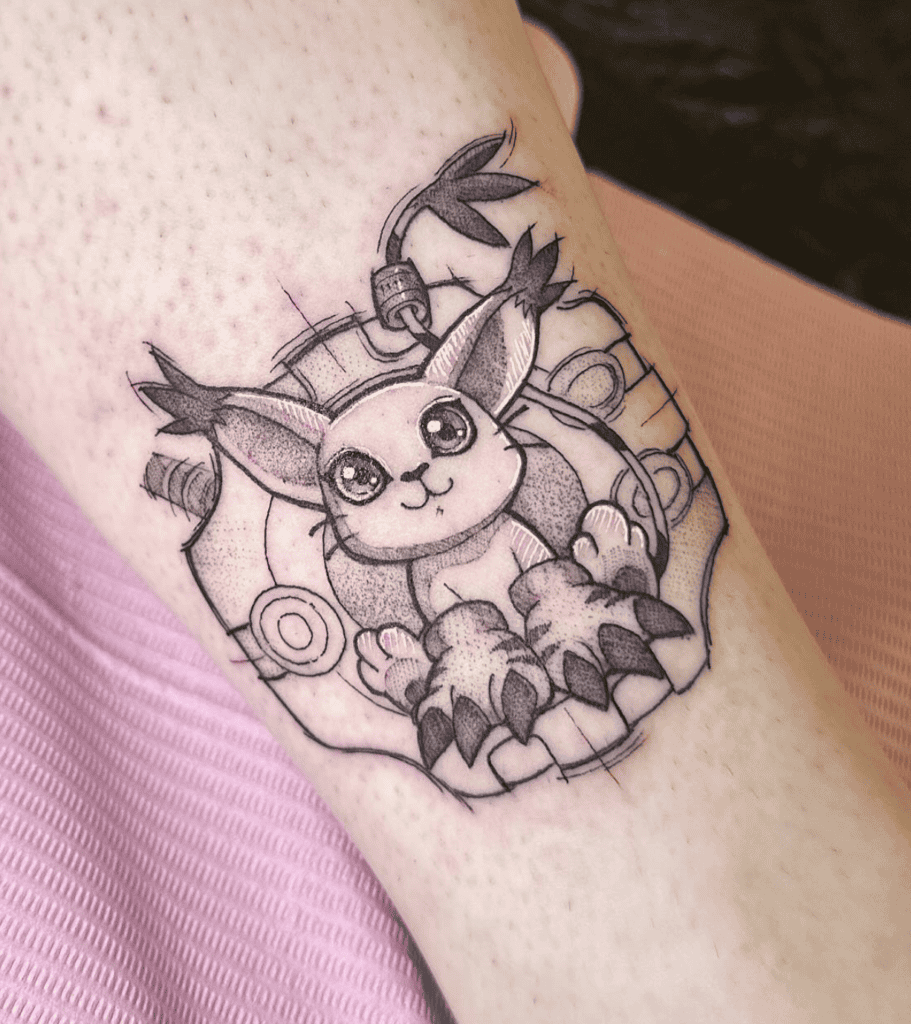 Gatomon Digivice Digimon Tattoo