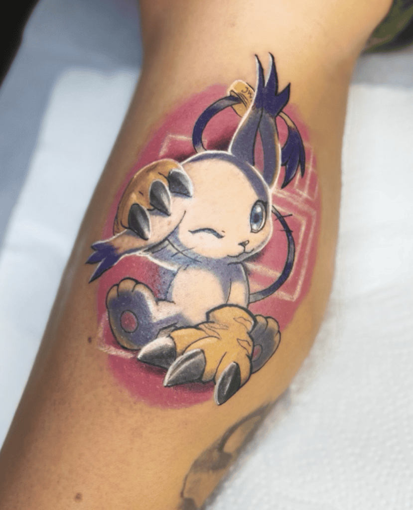 Gatomon Scratch Digimon Tattoo