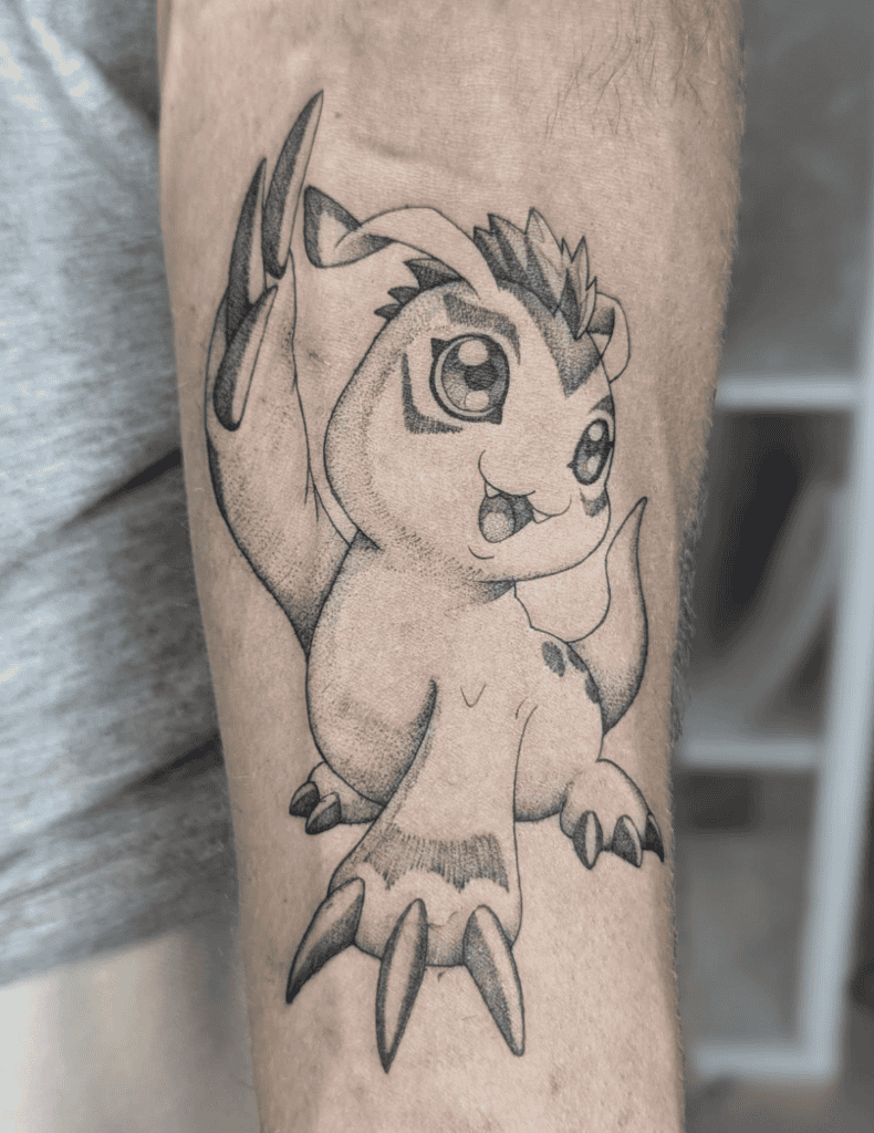 Gomamon Wave Digimon Tattoo