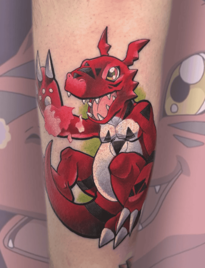 Guilmon Breath Digimon Tattoo