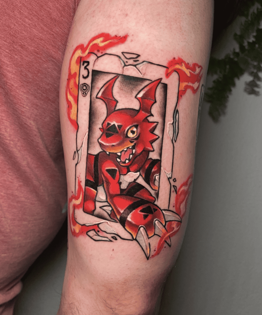 Guilmon Card Digimon Tattoo