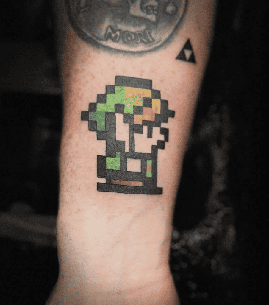 Hero of Hyrule Pixel Legend of Zelda Tattoo