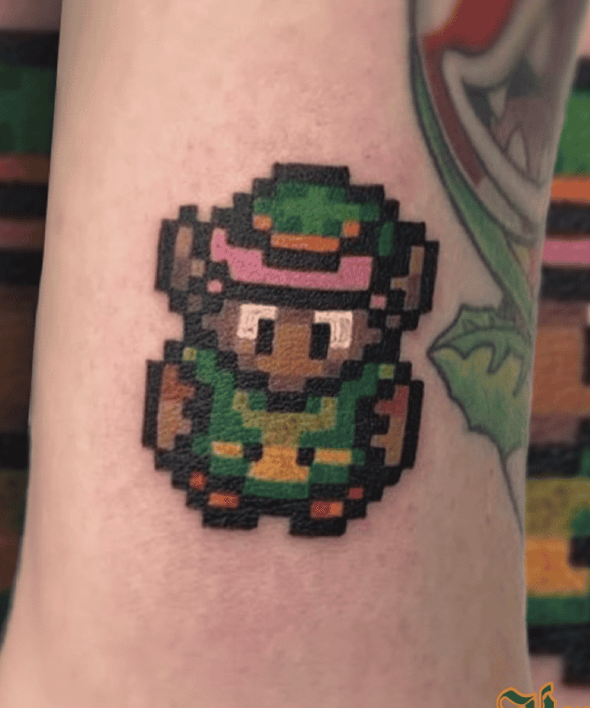 Hero of Legend Pixel Legend of Zelda Tattoo