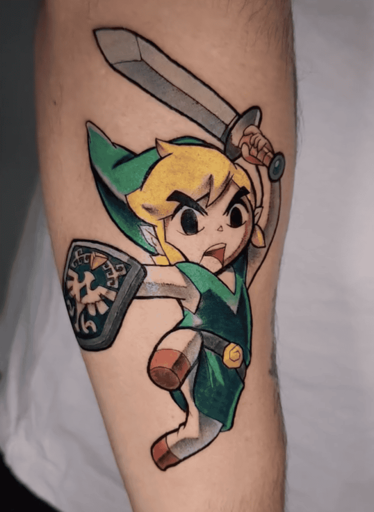 Hero of Spirits Action Legend of Zelda Tattoo
