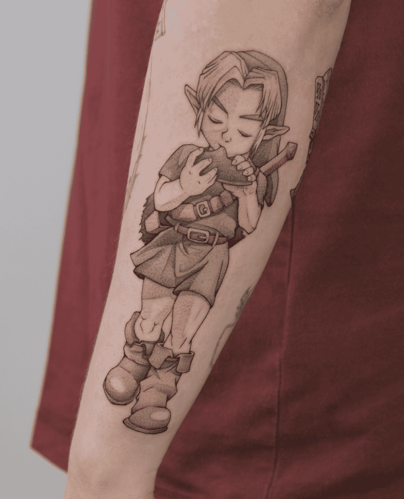 Hero of Time Ocarina Legend of Zelda Tattoo