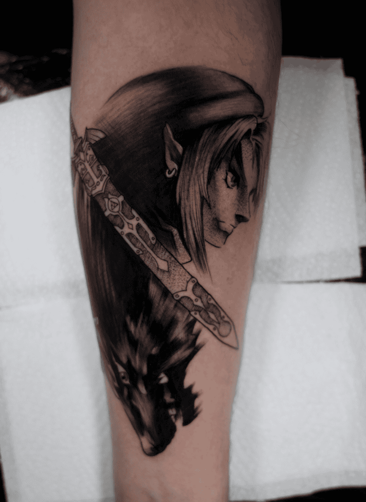 Hero of Twilight Sword Legend of Zelda Tattoo
