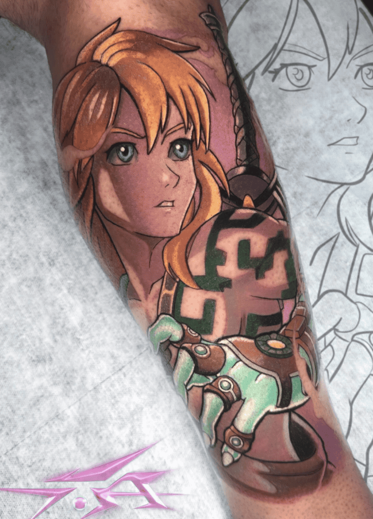 Hero of the Wild Arm Legend of Zelda Tattoo