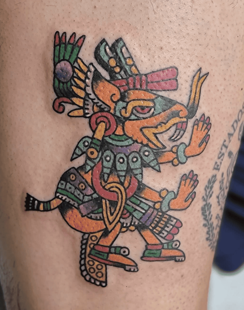Huehuecoyotl Painting Aztec Mythology Tattoo