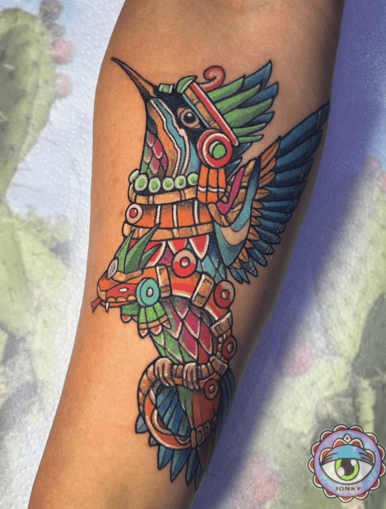 Huitzilopochtli Bird Aztec Mythology Tattoo