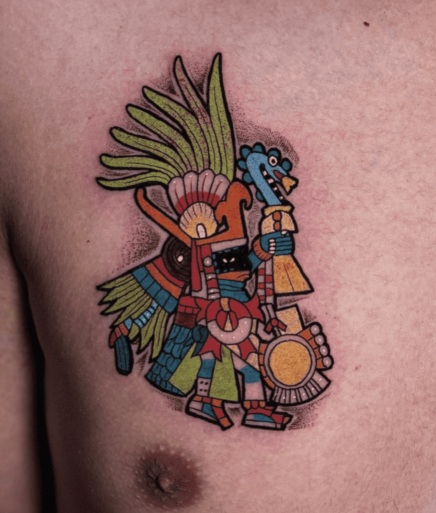 Huitzilopochtli God Aztec Mythology Tattoo
