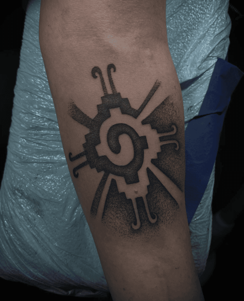 Hunab Ku Simple Mayan Mythology Tattoo