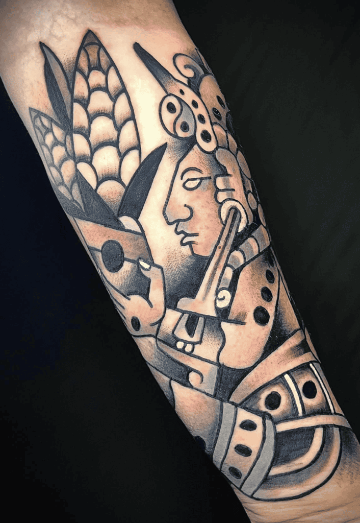 Hunahpu God Mayan Mythology Tattoo