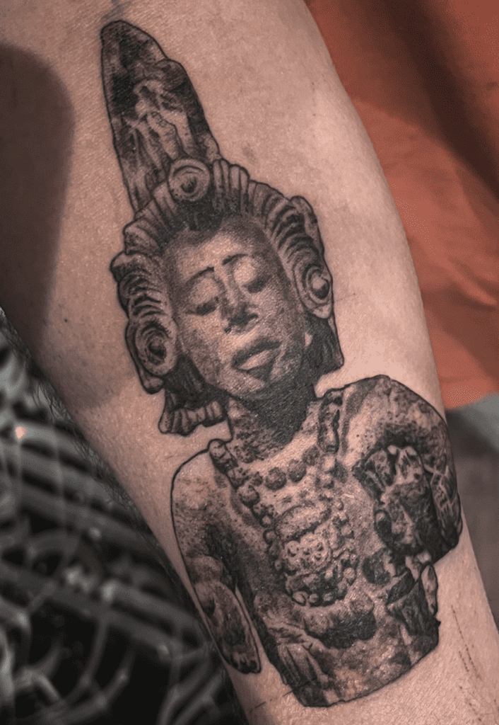 Hunahpu Statue Mayan Mythology Tattoo
