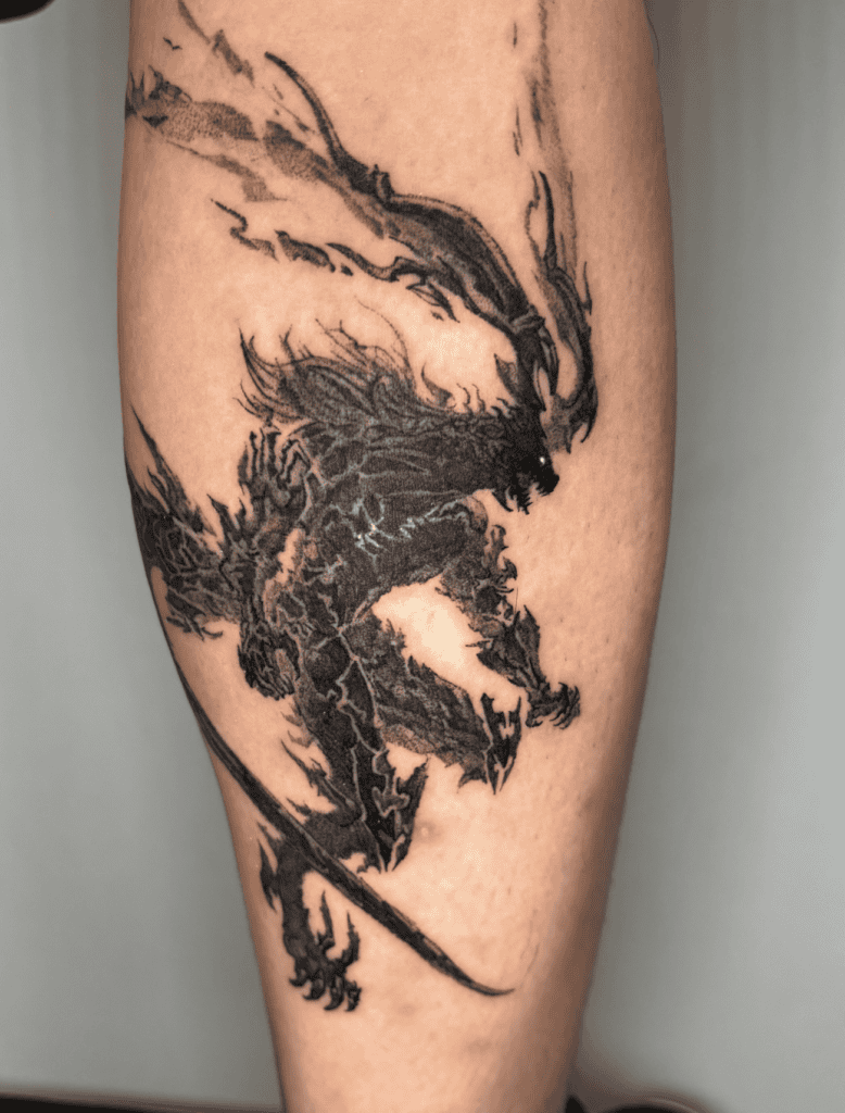 Ifrit Black Final Fantasy Tattoo