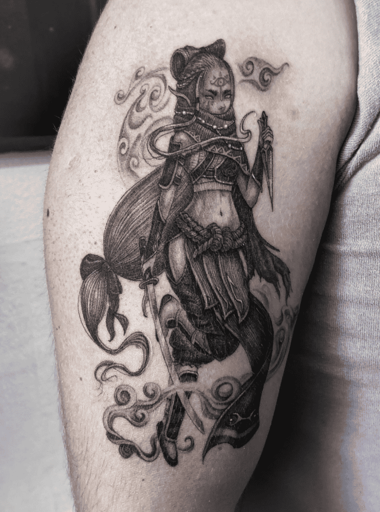 Impa Smoke Legend of Zelda Tattoo