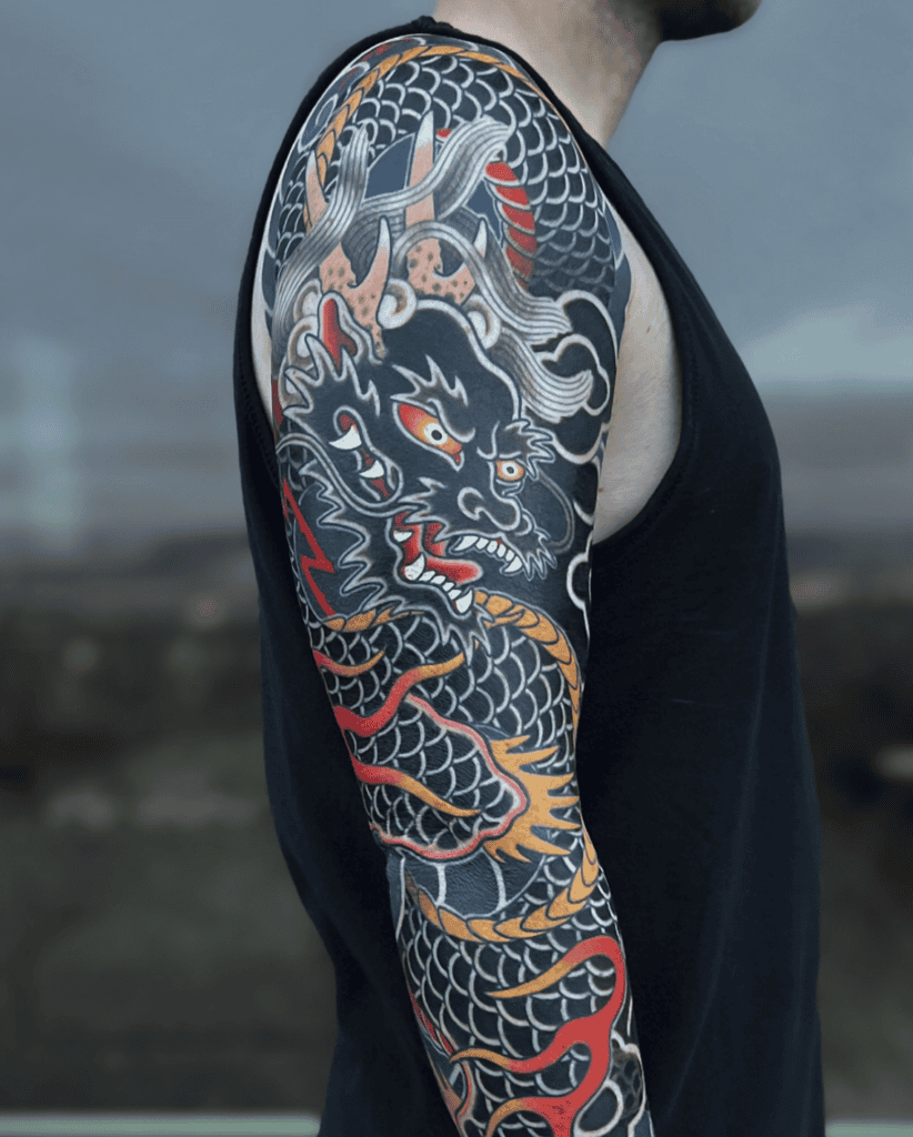Irezumi Black Dragon Tattoo