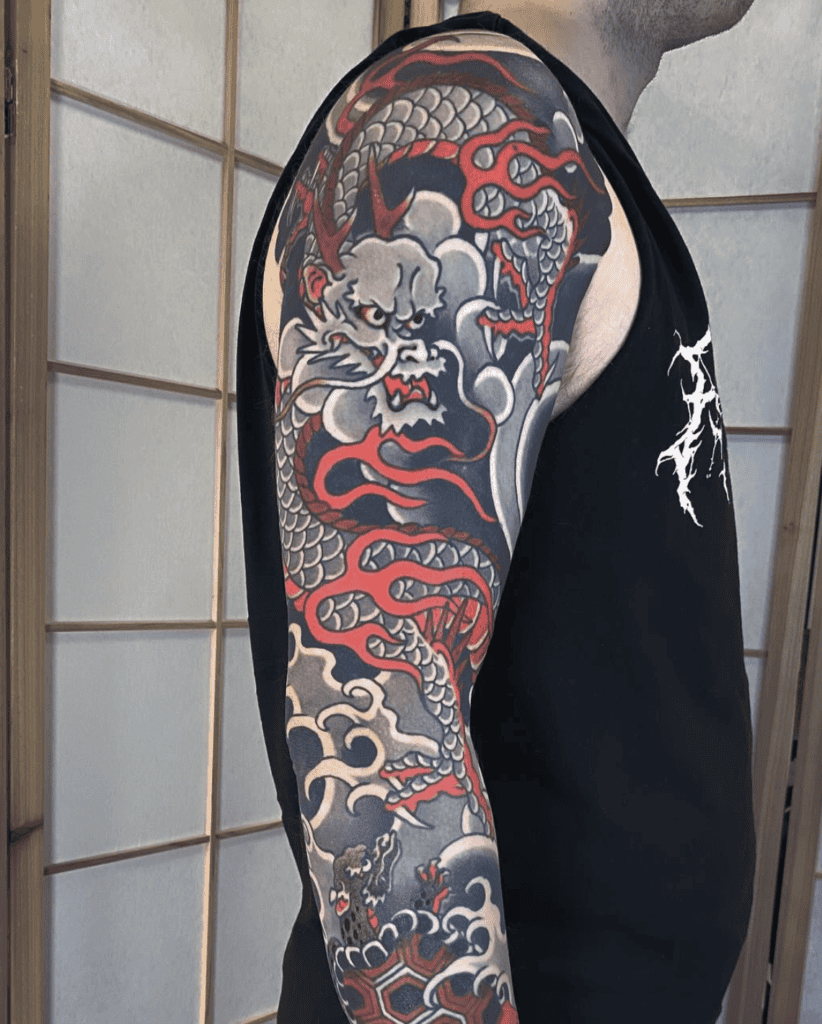 Irezumi White Dragon Tattoo