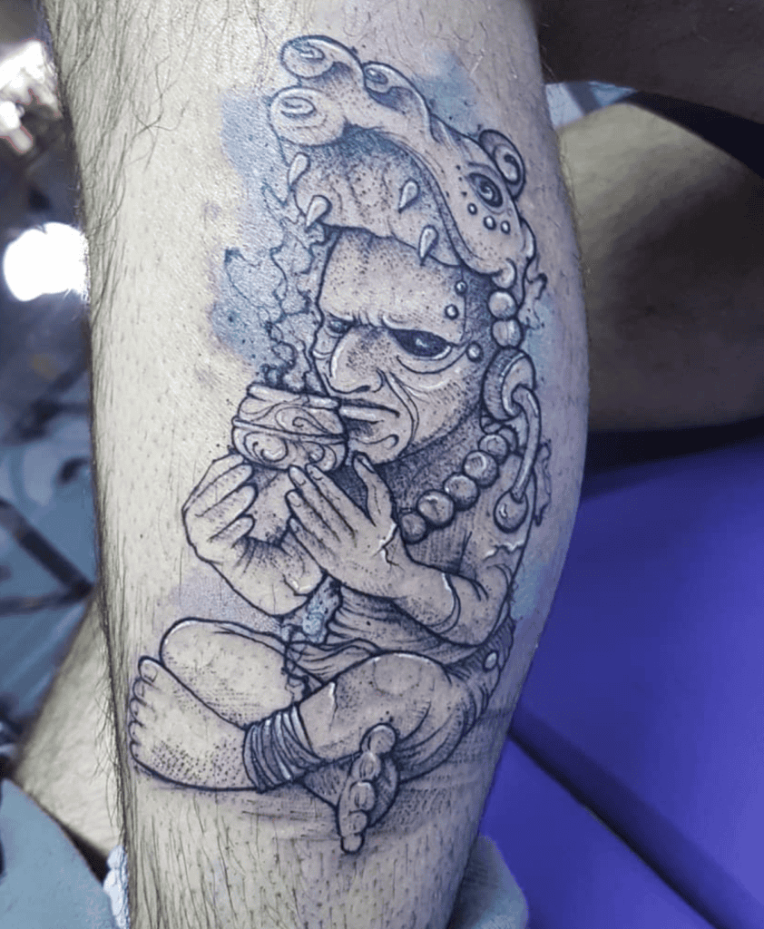 Itzamná Mayan Mythology Tattoo