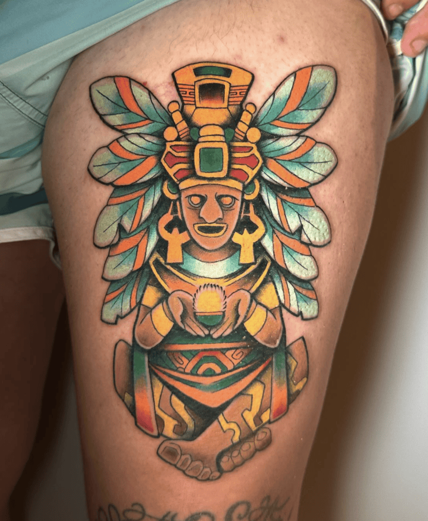 Itzamná Statue Mayan Mythology Tattoo