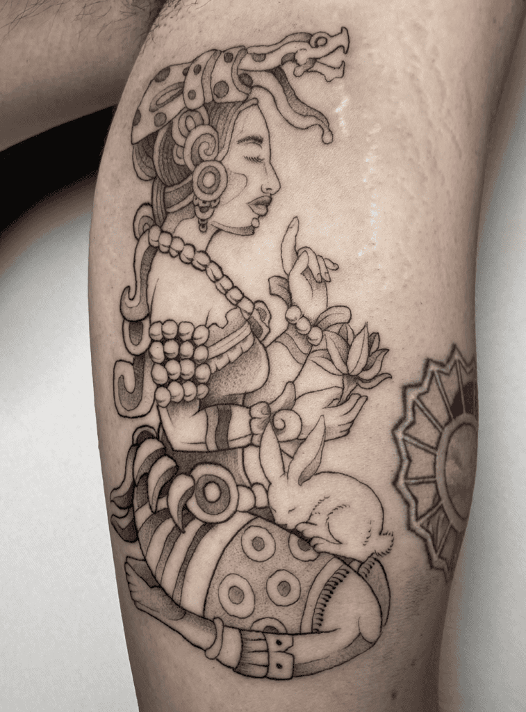 Ix Chel Rabbit Mayan Mythology Tattoo