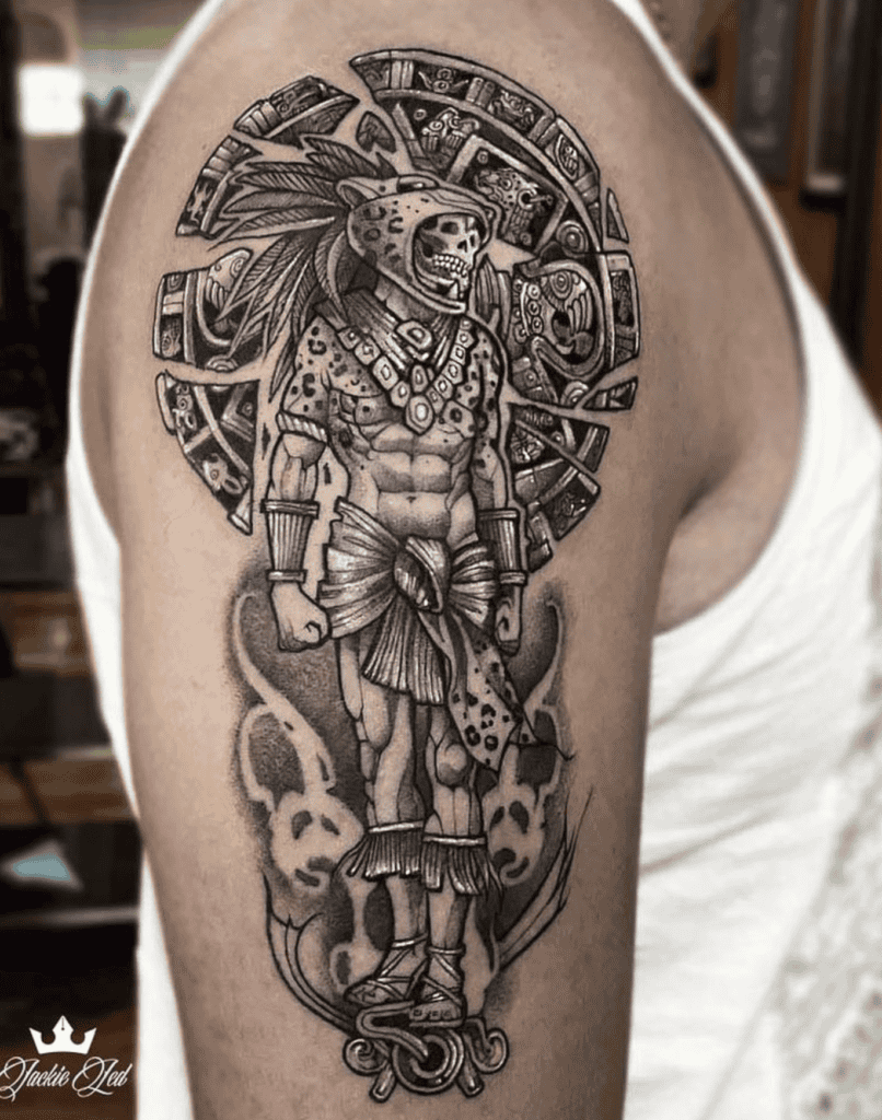 Jaguar Warriors Skull Aztec Mythology Tattoo