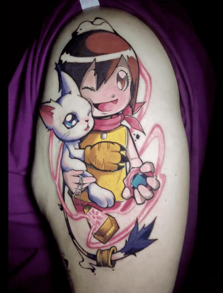 Kari Hug Digimon Tattoo