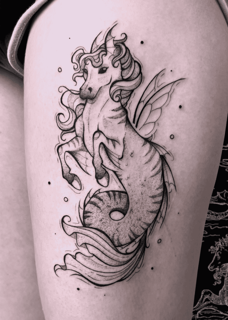 Kelpie Fairy Celtic Mythology Tattoo
