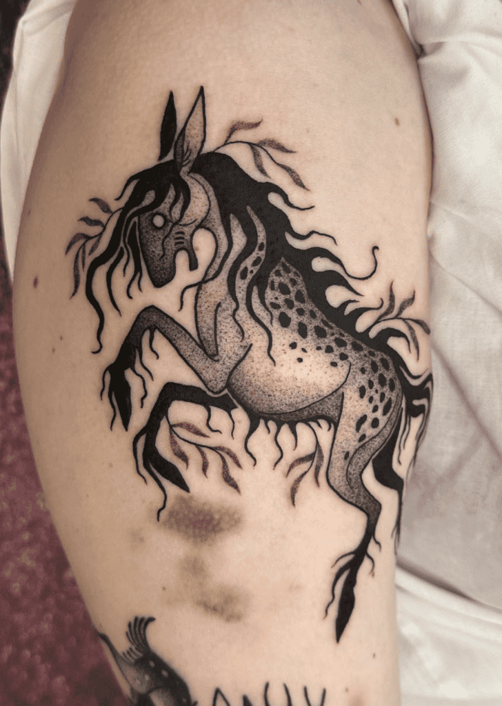 Kelpie Seaweed Celtic Mythology Tattoo