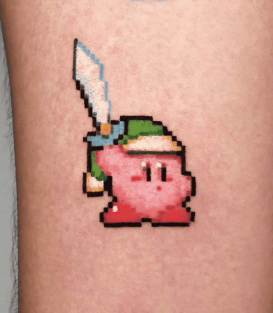 Kirby X Link Legend of Zelda Tattoo