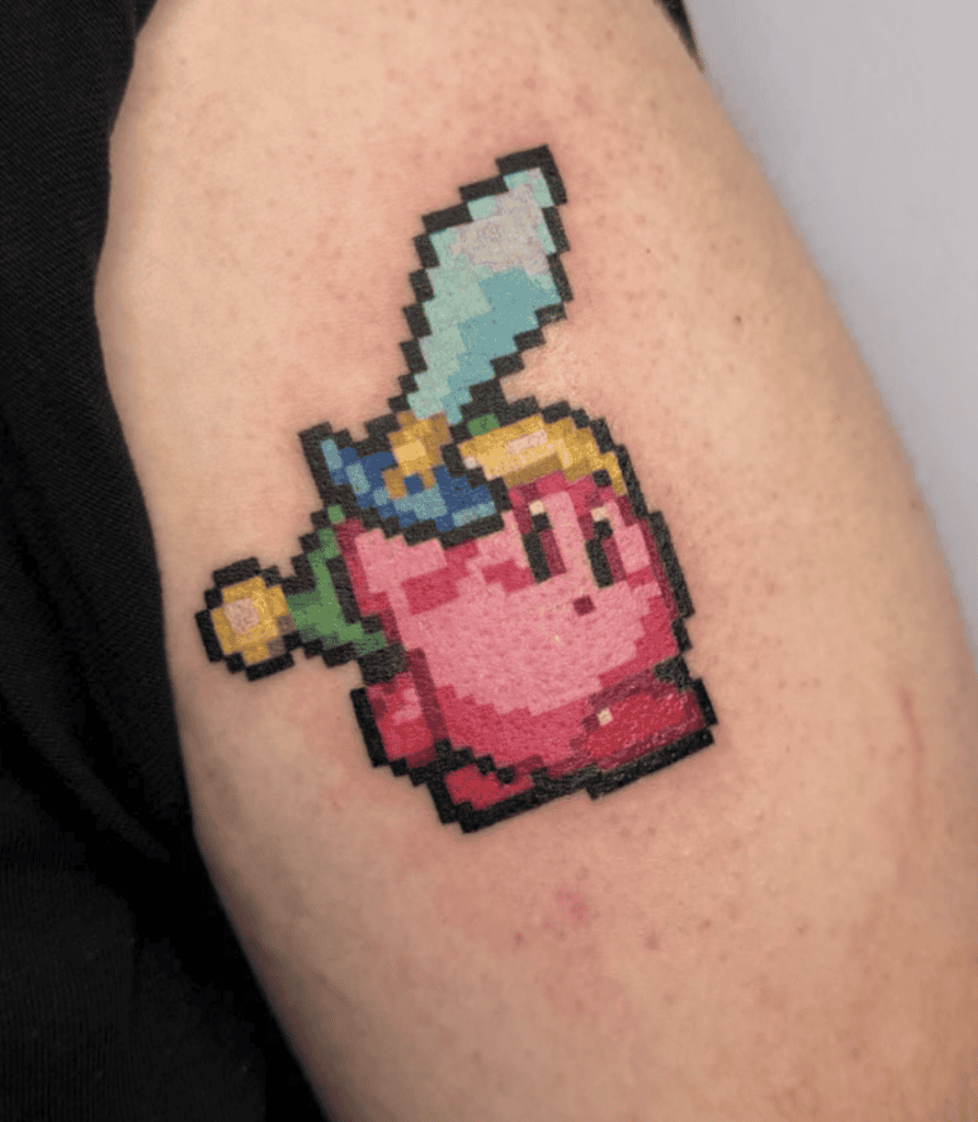 Kirby X Link Sword Legend of Zelda Tattoo