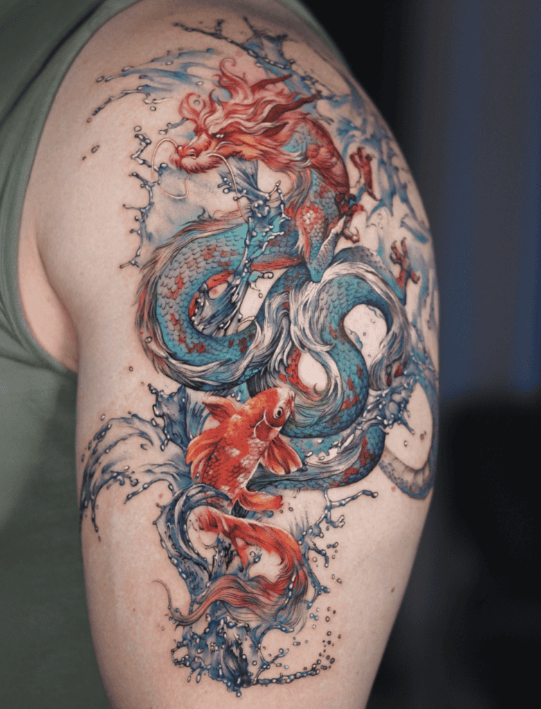 Koi Water Dragon Tattoo