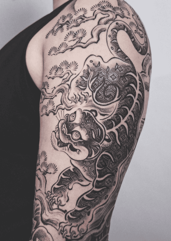 Korean Tiger Art Tattoo