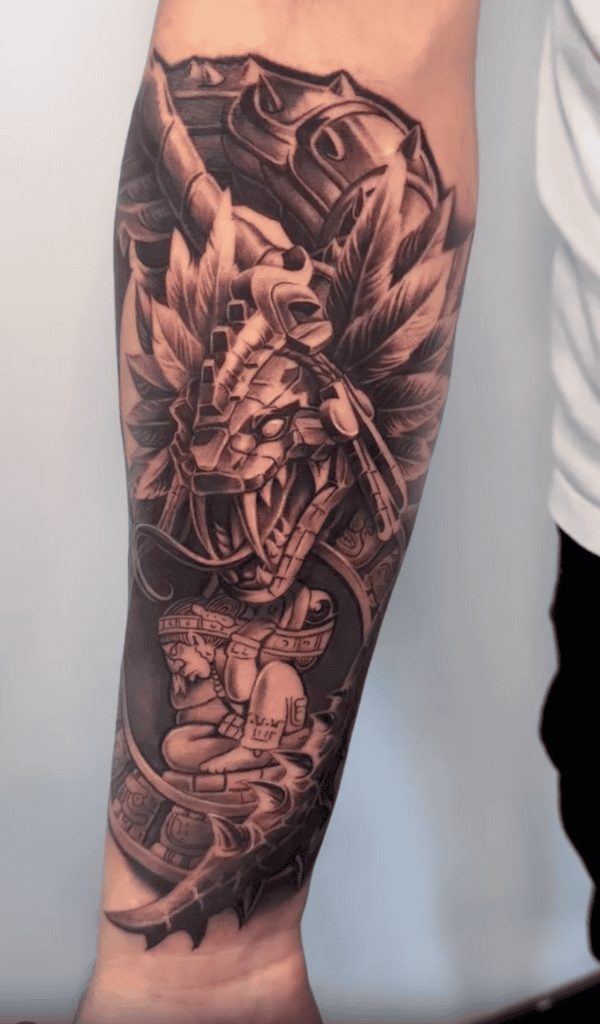 Kukulkan God Mayan Mythology Tattoo