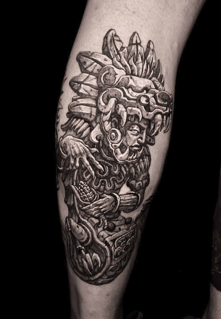 Kukulkan Statue Mayan Mythology Tattoo