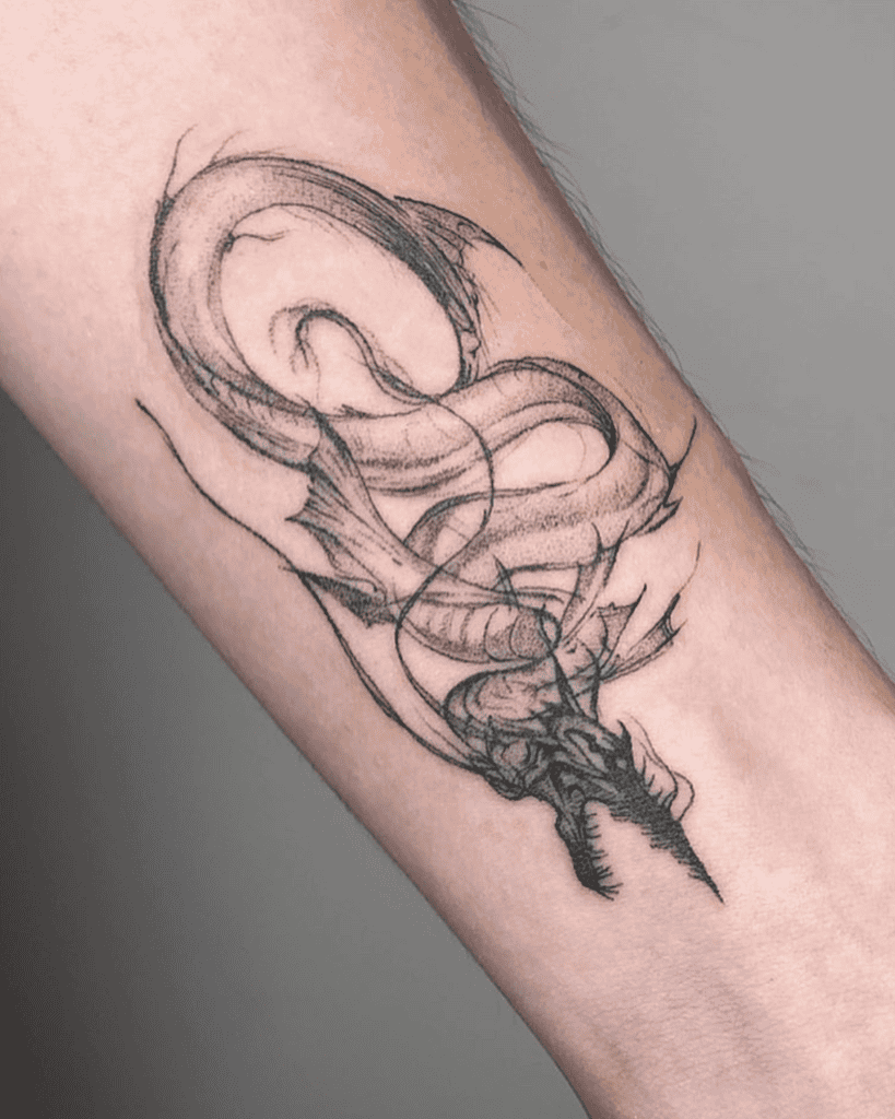 Leviathan Small Final Fantasy Tattoo