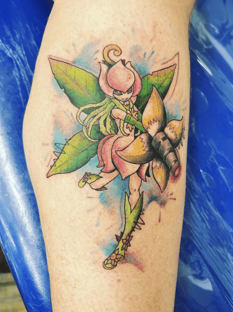 Lillymon Attack Digimon Tattoo