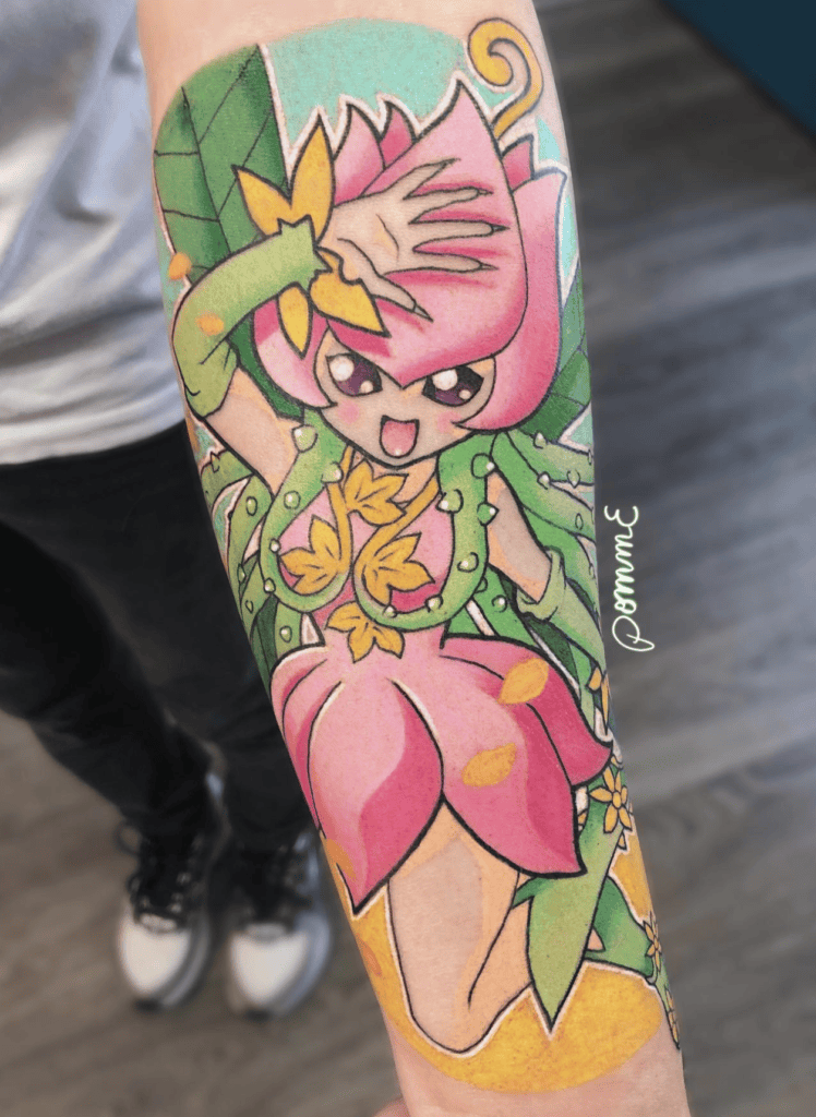 Lillymon Happy Digimon Tattoo