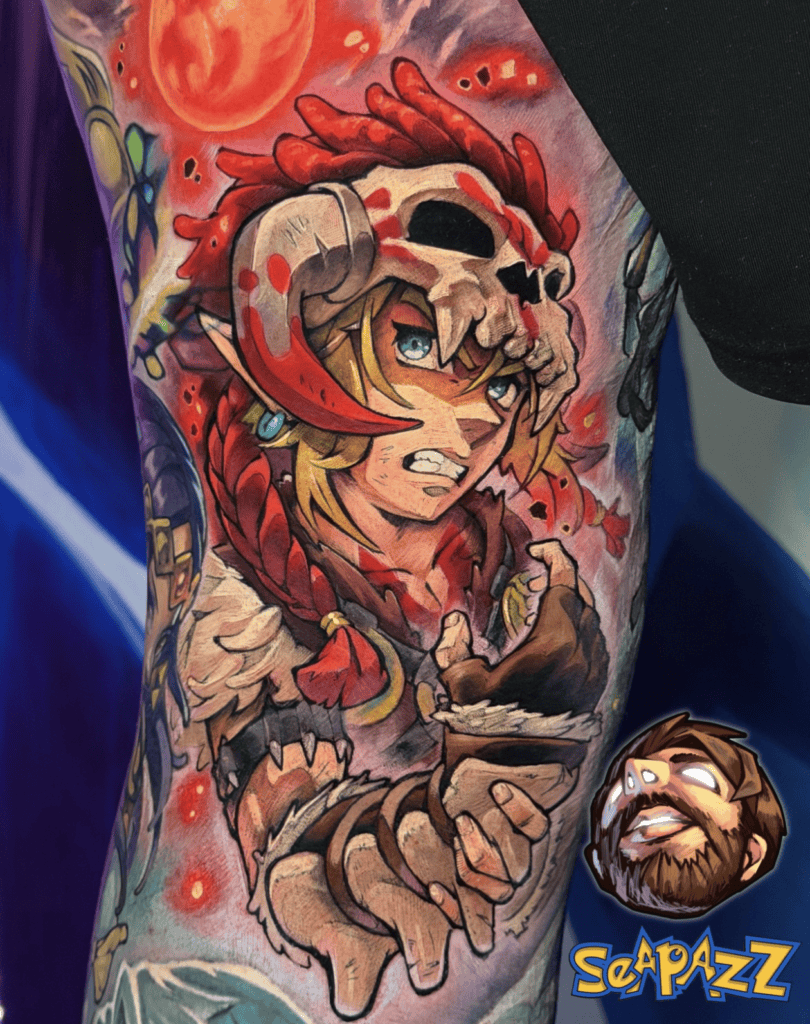 Link Barbarian Legend of Zelda Tattoo