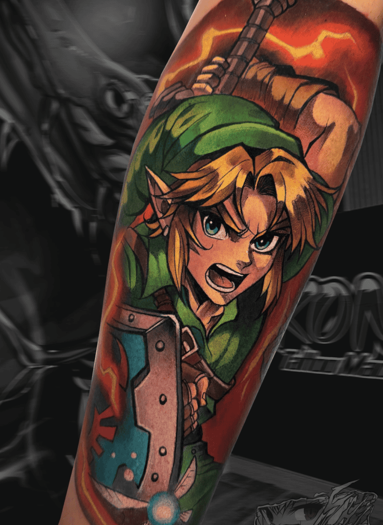 Link Legend of Zelda Tattoo